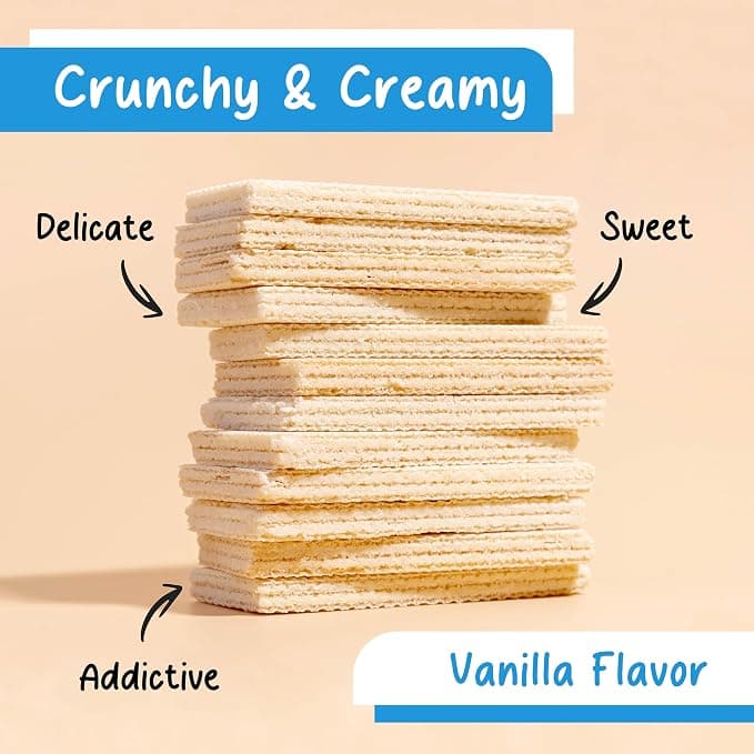Lady Sarah Lady Sarah Cream Filled Vanilla Wafer 200g | Crispy Vanilla Wafer Biscuits daily essentials & lifestyle — thumbnail 2 of 6