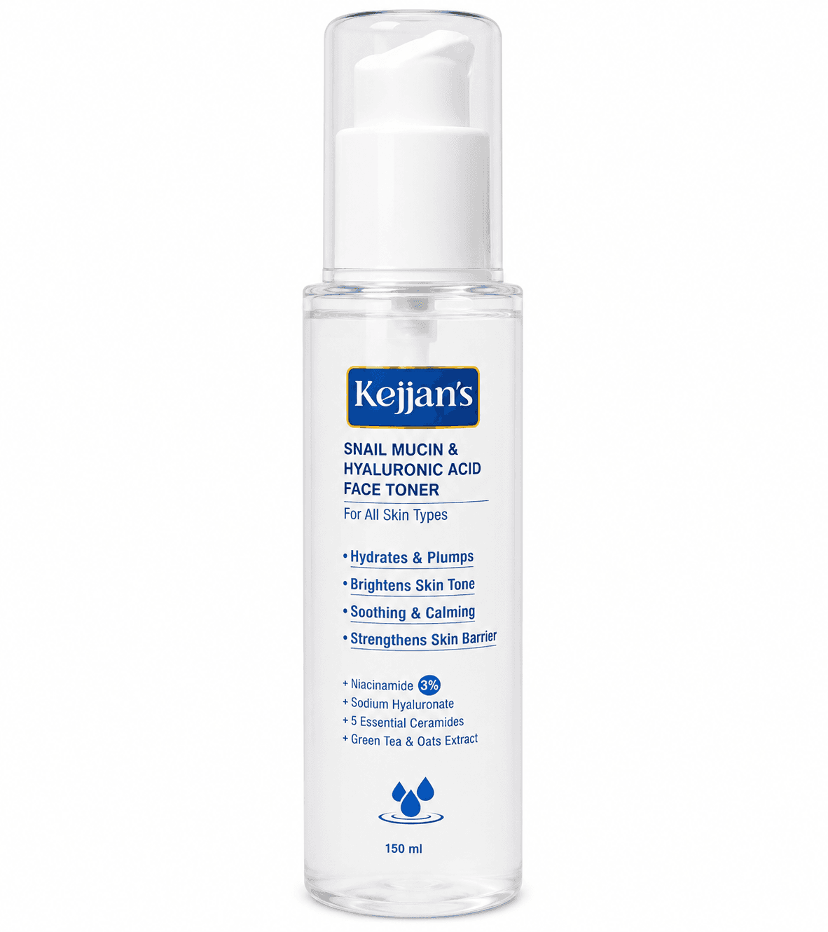 Kejjan's Snail Mucin & Hyaluronic Acid Face Toner15oml | Deep Hydration & Skin Barrier Care