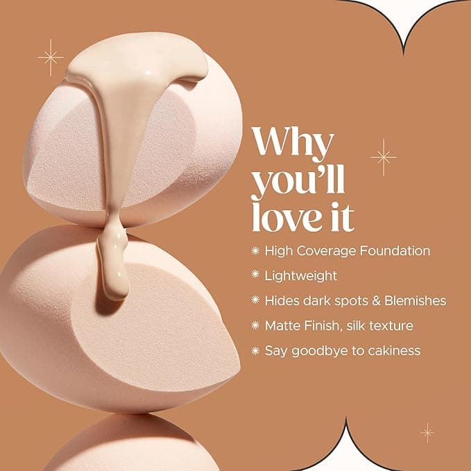 HILARY RHODA Hilary Rhoda High Definition Liquid Foundation for Women – Shade 03 Natural Beige | Flawless Matte Finish… — thumbnail 4 of 6