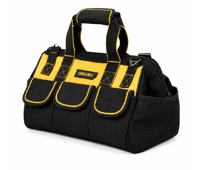 Deli EDL430117 17.5 Inch Heavy-Duty Tool Bag 400×200×270mm Portable Storage Organizer