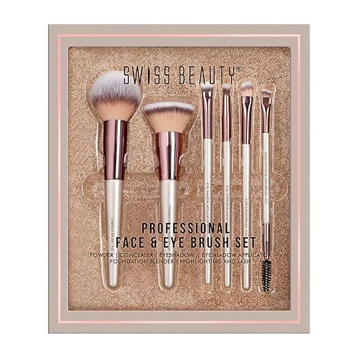 Swiss Beauty Professional Face & Eye Brush Set | Premium Makeup Brush Kit