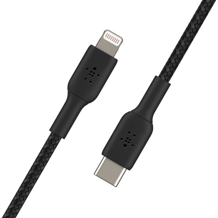 Belkin Belkin BoostCharge Braided USB-C to Lightning Cable 30W 2M Black CAA004bt2MBK – Fast Charging Cable for iPhone… — thumbnail 2 of 3