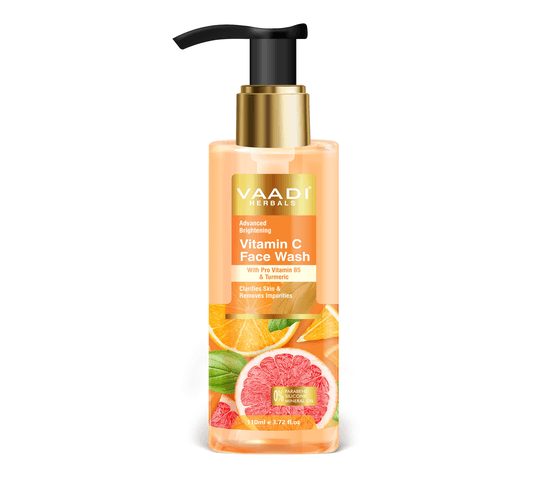 Vaadi Organics - Advanced Brightening Vitamin C Face Wash With Pro Vitamin B5 & Turmeric (110 ml) - VH0697
