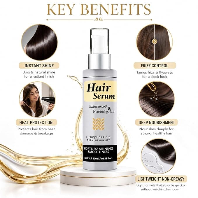 No Brand KS Keratin Smooth Hair Serum 100ml – Frizz Control, Shine & Heat Protection daily essentials & lifestyle — thumbnail 7 of 8
