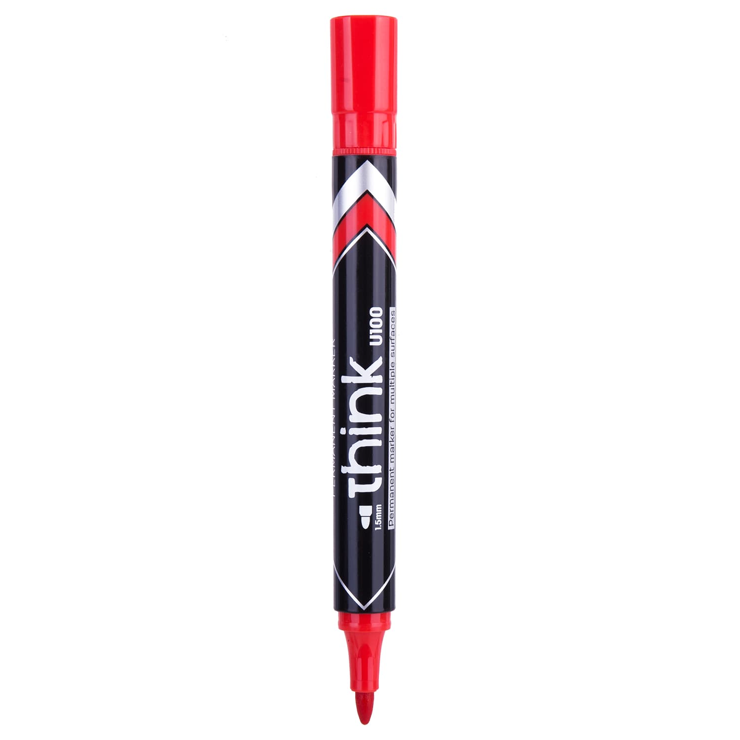 Deli Deli EU10040 Permanent Marker 1.5mm Bullet Tip Red Waterproof Marker | Fast Dry Permanent Ink stationary, toys & sports — thumbnail 3 of 4