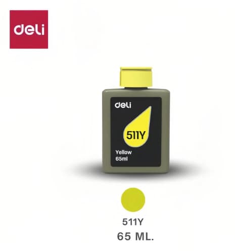 DELI Deli 511Y Yellow Inkjet Printer Ink Bottle 65ml electronics