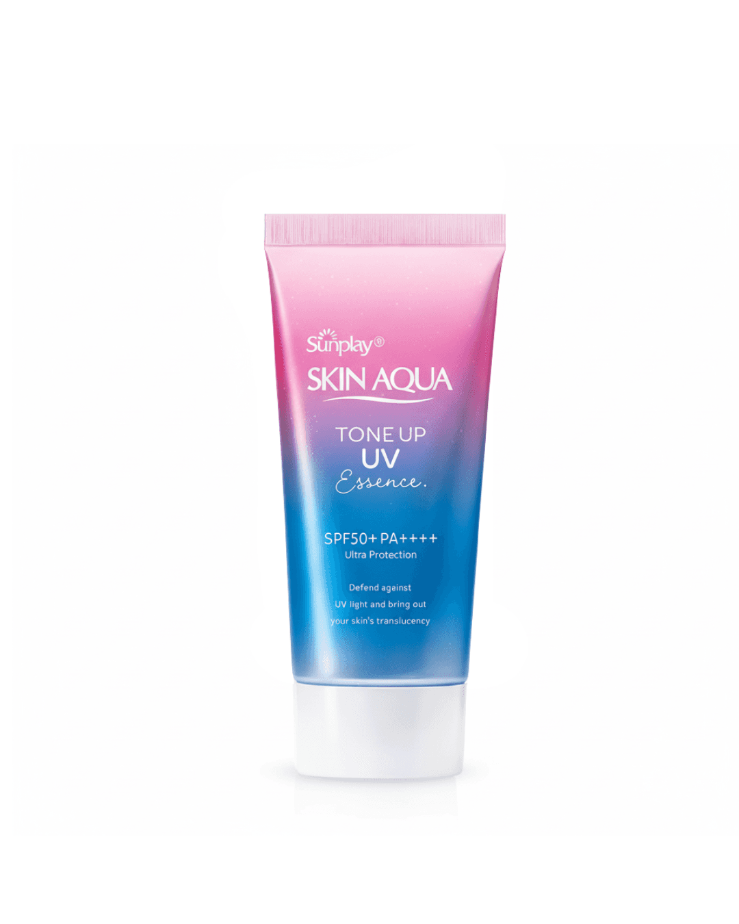 Sunplay Skin Aqua Tone Up UV Essence Lavender SPF 50+ PA++++ – Tone-Up Sunscreen for Radiant Skin