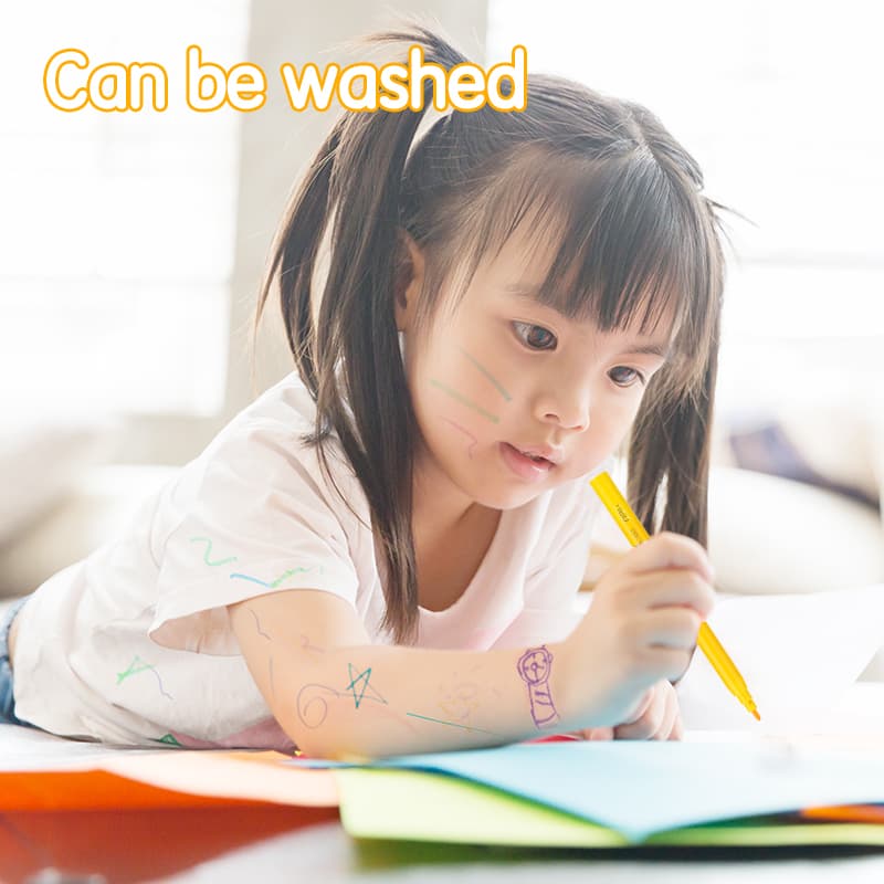 Deli Deli EC10003 Washable Felt Pen Set – Smooth Coloring & Drawing Pens stationary, toys & sports — thumbnail 2 of 3