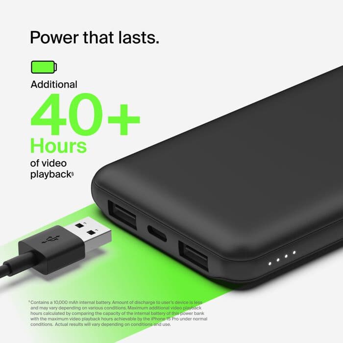 Belkin belkin Power Bank – BoostCharge 10KmAh 15W TYPE-C – BLK BPB011btBK electronics — thumbnail 2 of 10