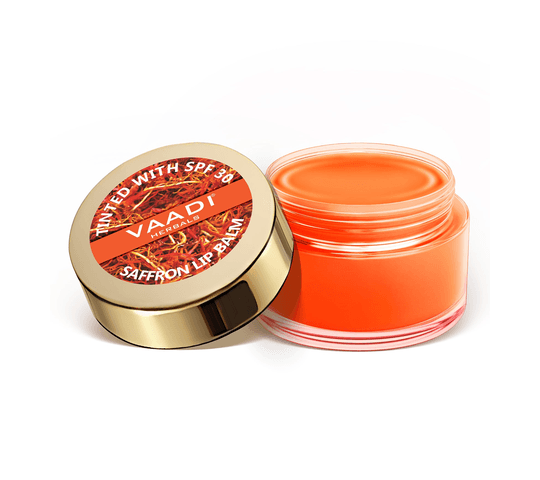 Vaadi Organics - Tinted Saffron Lip Balm with SPF30 for Dry, Chapped & Sun Damaged Lips (10 gms) - VH0736