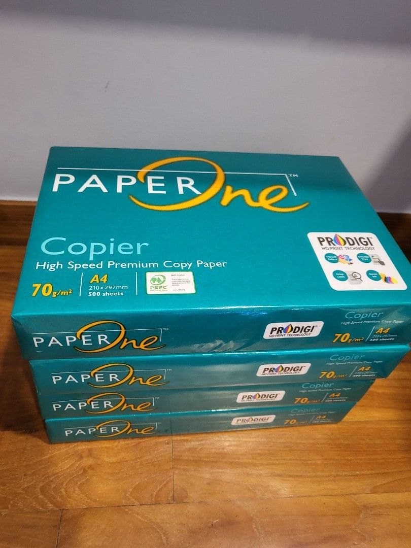 No Brand Paper One A4 Paper 70gsm 500 Sheets –Box of 5 Premium Multipurpose Copier & Printer Paper stationary, toys & sports — image 1 of 6