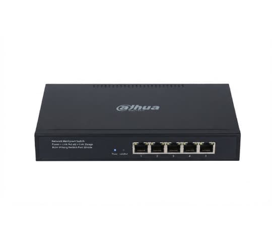 Dahua 5-Port Desktop Gigabit Ethernet Switch DH-PFS3005-5GT-L | Plug & Play Network Switch