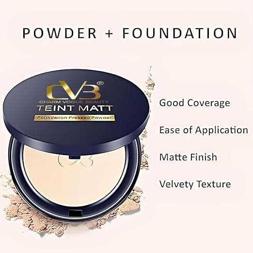 CVB CVB C02 2-in-1 Teint Matt Foundation Pressed Compact Powder | Matte Finish Face Makeup daily essentials & lifestyle — image 1 of 2