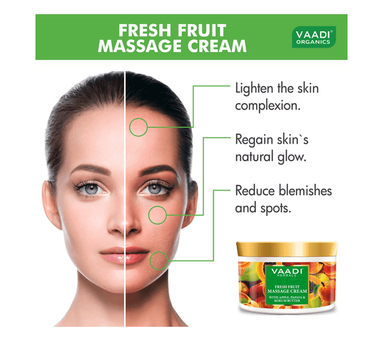 Vaadi Organics Vaadi Organics - Fresh Fruit Massage Cream With Apple Papaya & Kukum Butter (500 gms) - VH0464 daily…