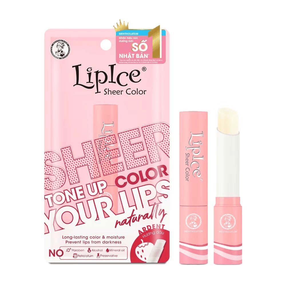 LipIce Sheer Color Natural Tinted Lip Balm – Moisturizing Color-Changing Lip Care