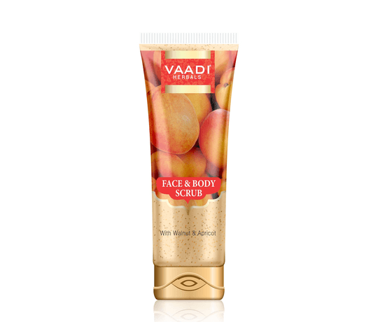 Vaadi Organics - Face & Body Scrub with Walnut & Apricot (110 gms) - VH0316