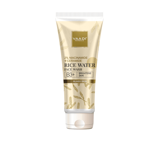 Vaadi Organics - 2% Niacinamide + Ceramide Rice Water Face Wash | B3+ | Brightens Skin|Glass Skin Look| Hydrating (60 ml) - VH0761