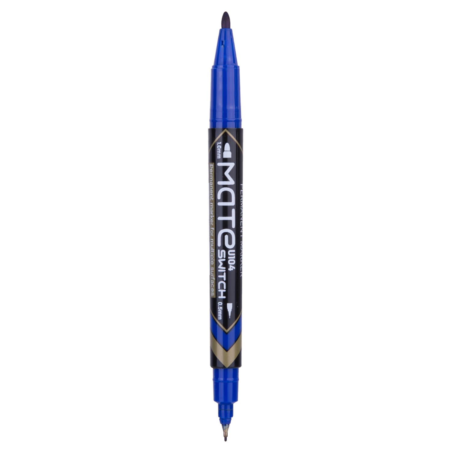 Deli Deli EU10430 Permanent Marker | Dual Tip Waterproof Marker | Blue Ink stationary, toys & sports — thumbnail 2 of 4