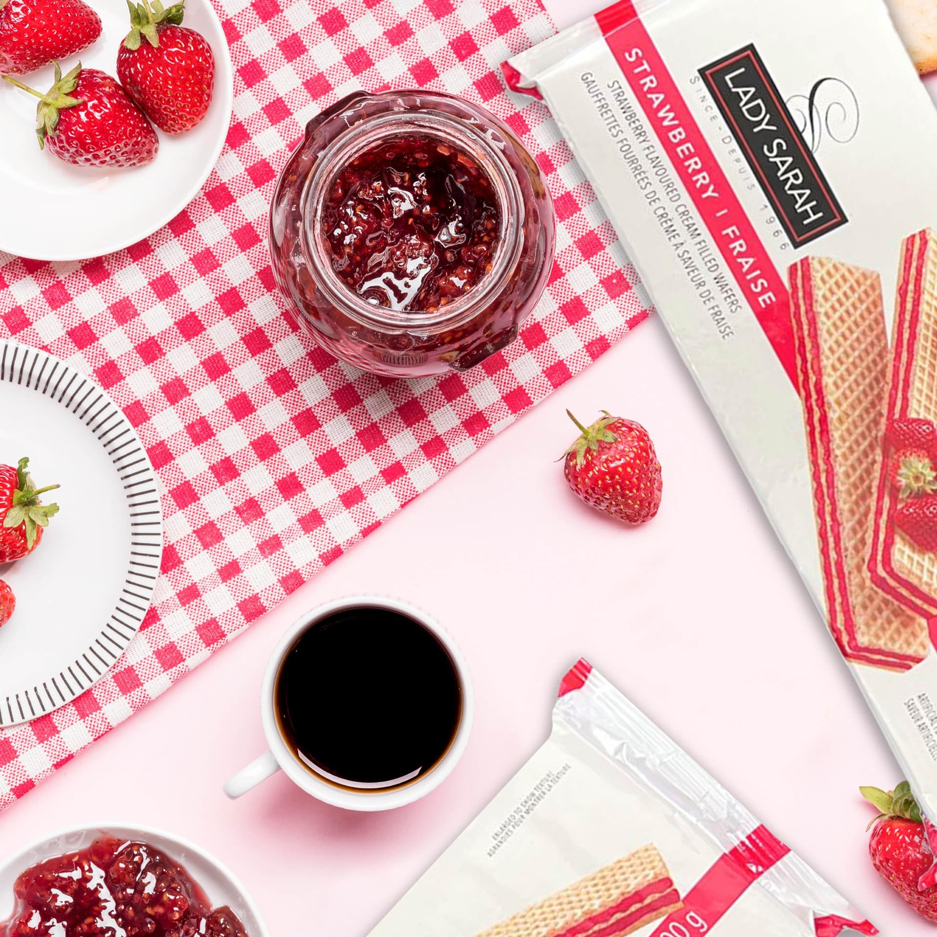 Lady Sarah Lady Sarah Cream Filled Strawberry Wafer 200g – Crispy Strawberry Wafer Biscuits daily essentials & lifestyle — thumbnail 5 of 6