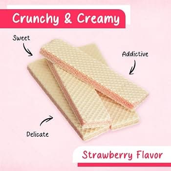 Lady Sarah Lady Sarah Cream Filled Strawberry Wafer 200g – Crispy Strawberry Wafer Biscuits daily essentials & lifestyle — thumbnail 2 of 6