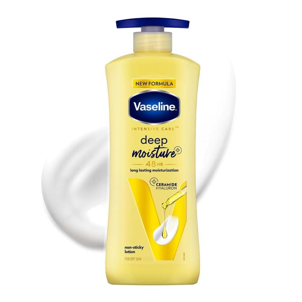 Vaseline Deep Moisture Body Lotion 400ml for Dry Skin | Cushion Soft Skin with Ceramides & Hyaluron Moisture Fillers