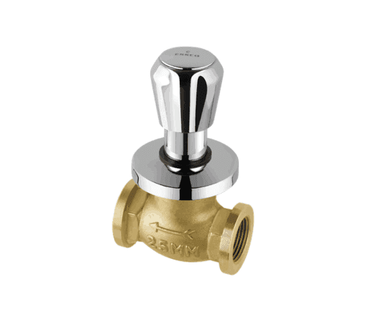 MVF-CHR-553_FLUSH VALVE WITH WALL FLANGE SIZE 25MM W