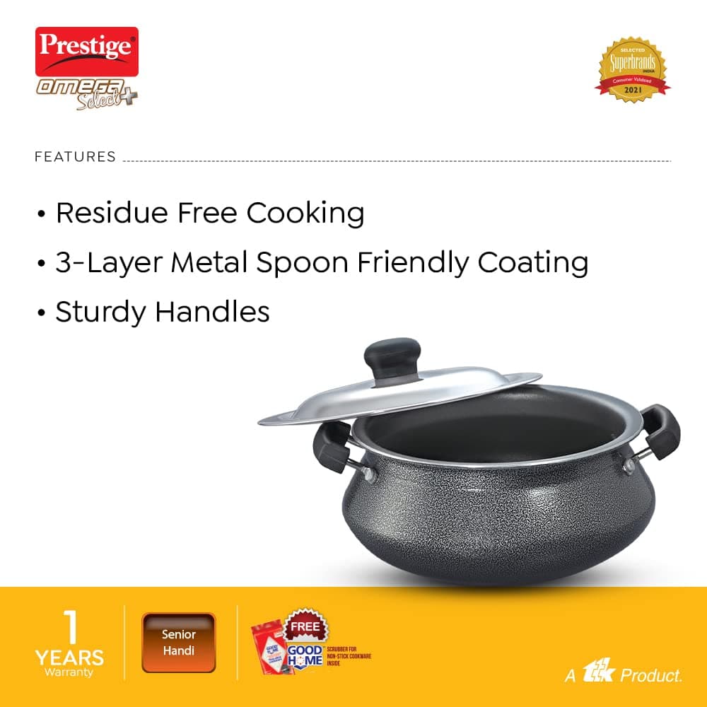 Prestige Prestige OMG Select Plus Mini Handi 5 Litre with Stainless Steel Lid | Model 30734 | Induction & Gas Compatible… — thumbnail 2 of 3
