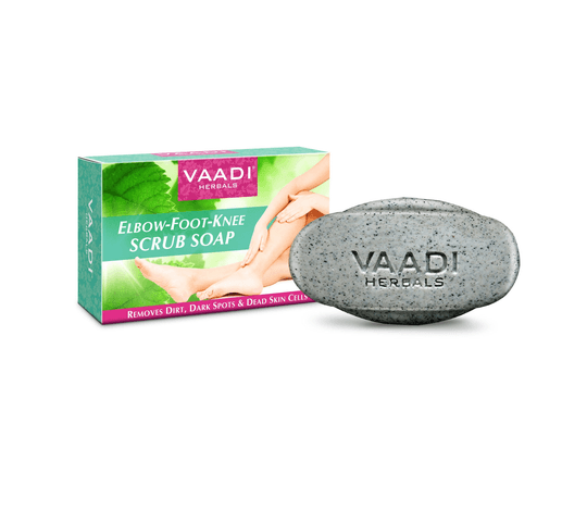 Vaadi Organics - Elbow-Foot-Knee Scrub Soap with Almond & Walnut Scrub (75 gms) - VH0101