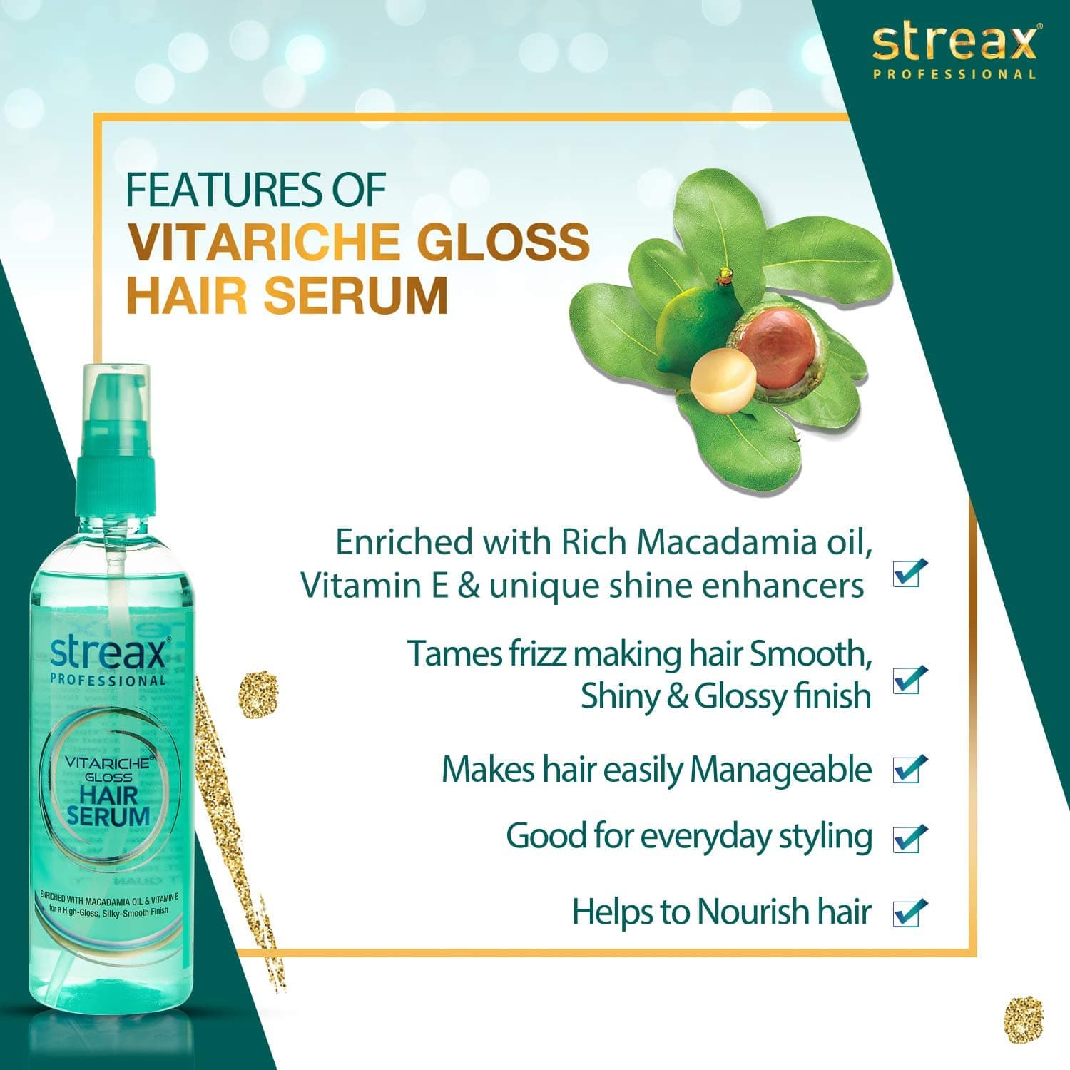No Brand Streax Hair Serum Small 45ml – Smooth, Shiny & Frizz-Free Hair daily essentials & lifestyle — thumbnail 2 of 6