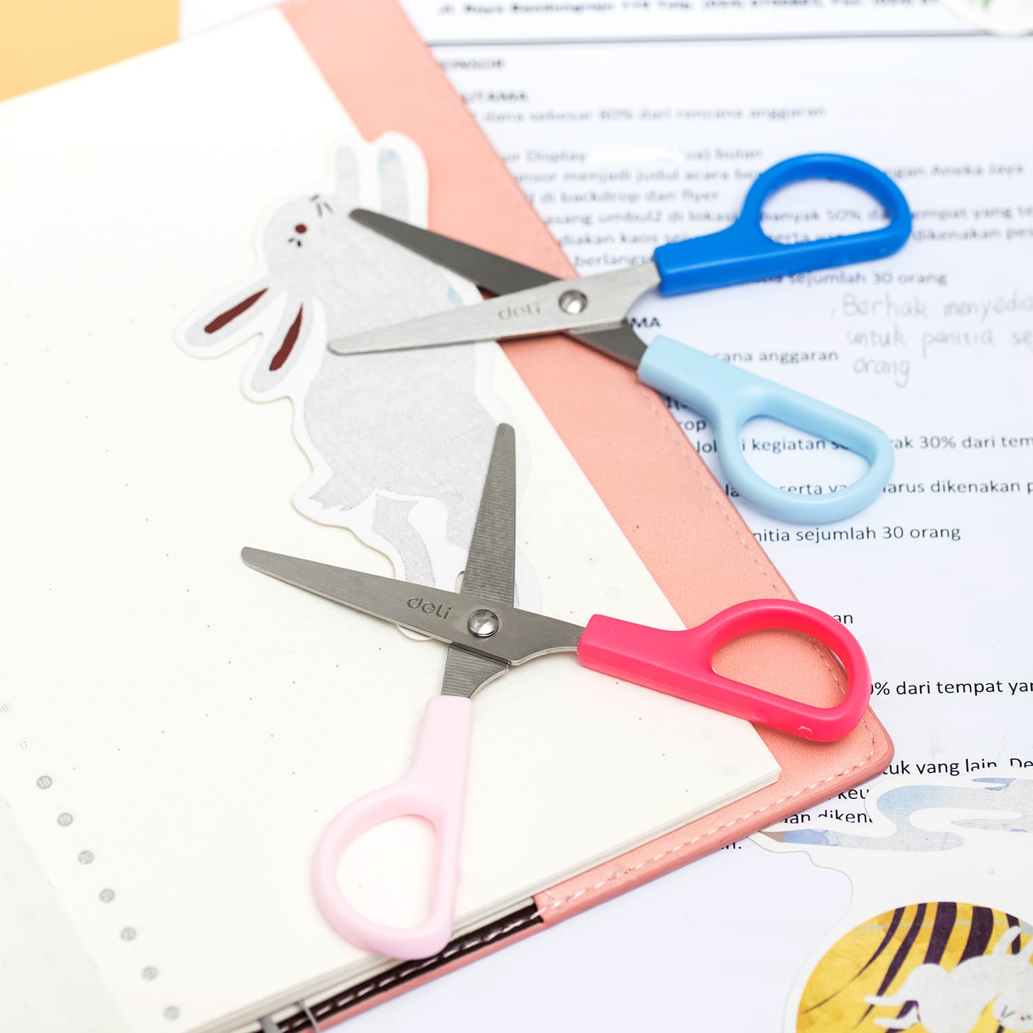 Deli Deli E6021 School Scissors 120mm | Safe Stainless Steel Blunt Tip Scissors for Kids & Students stationary, toys & sports — thumbnail 4 of 4