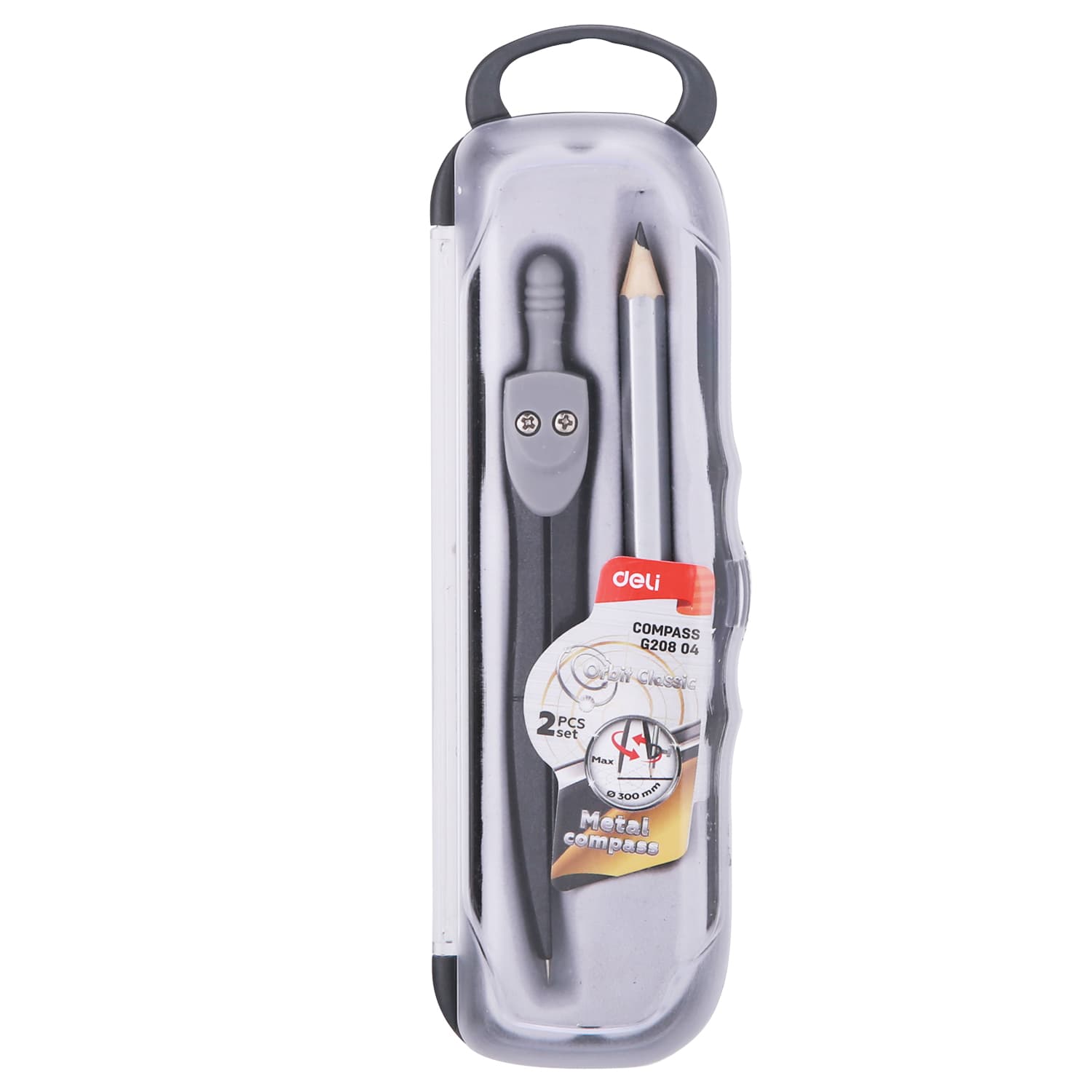 Deli Deli EG20804 Compass – Product Specifications, Features & Metal Drawing Compass with Pencil stationary, toys & sports — thumbnail 3 of 4