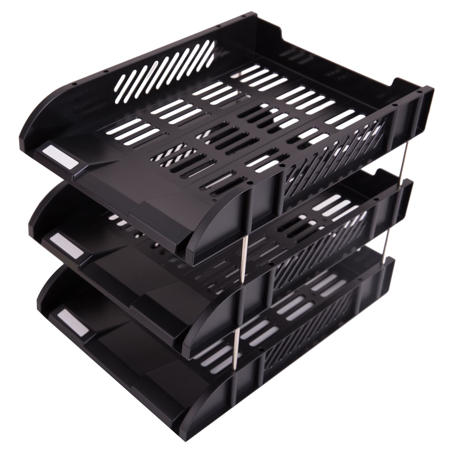 Deli-E9217 File Tray – 3 Tier Plastic Document Organizer for Office & Home