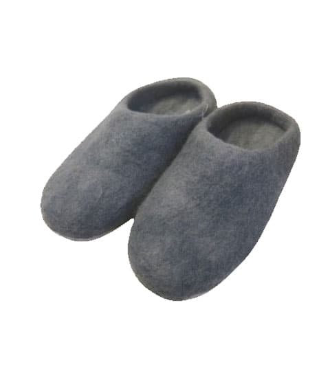 Mithila Handmade Handicraft Felt Blue Slipper – Soft Wool Indoor Home Slippers for Men & Women