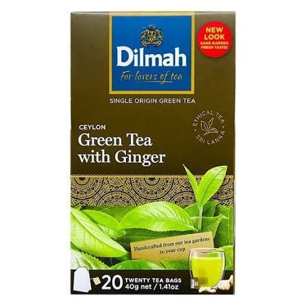 Dilmah Dilmah Ginger Green Tea 20 Tea Bags | Natural Green Tea with Ginger daily essentials & lifestyle — thumbnail 3 of 4