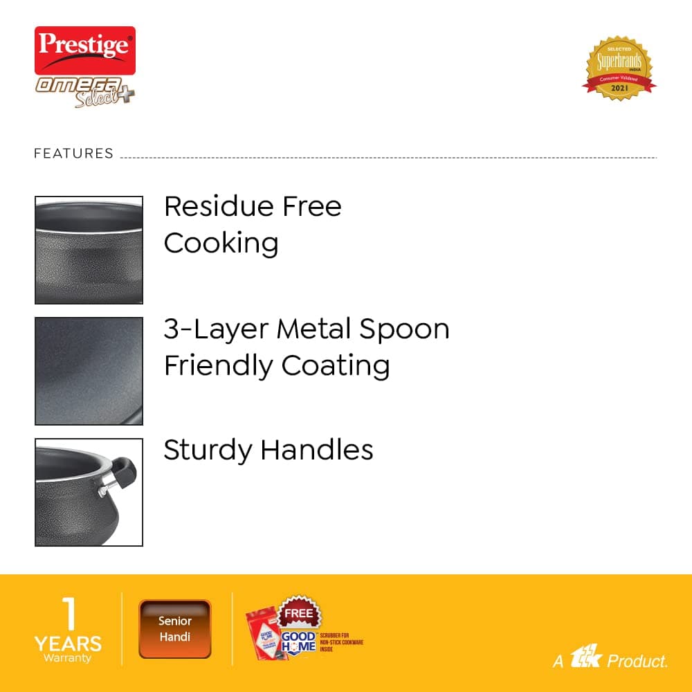 Prestige Prestige OMG Select Plus Mini Handi 5 Litre with Stainless Steel Lid | Model 30734 | Induction & Gas Compatible… — image 1 of 3