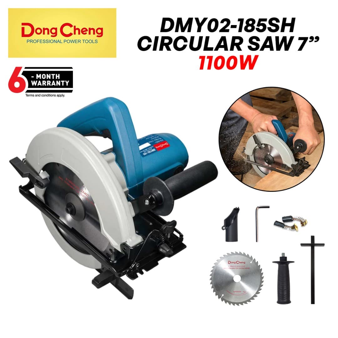 Dongcheng Power Tools Dongchen 1100W Electric Circular Saw with 185mm Blade DMY02-185SH | Professional Wood Cutting Power… — thumbnail 3 of 3