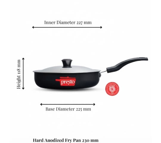 Presto Presto Hard Anodized Induction Base Frypan 230mm | Non-Stick Deep Fry Pan daily essentials & lifestyle