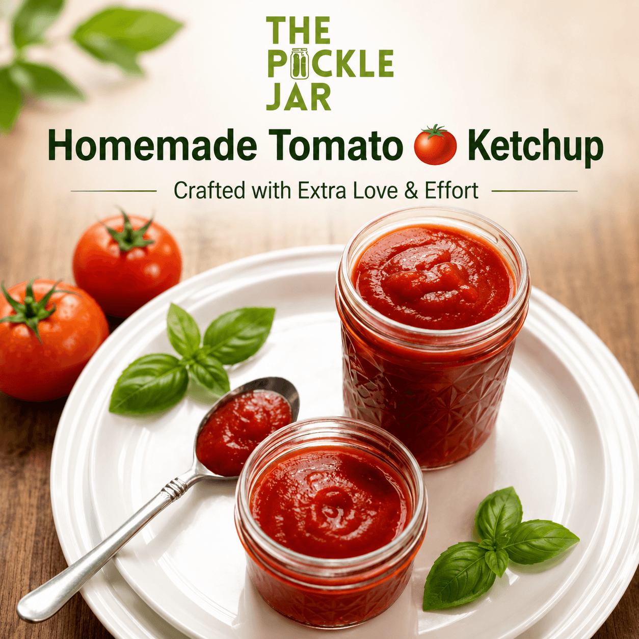 The Pickle Jar Homemade Tomato Ketchup 250g Jar – Rich & Natural Tomato Sauce