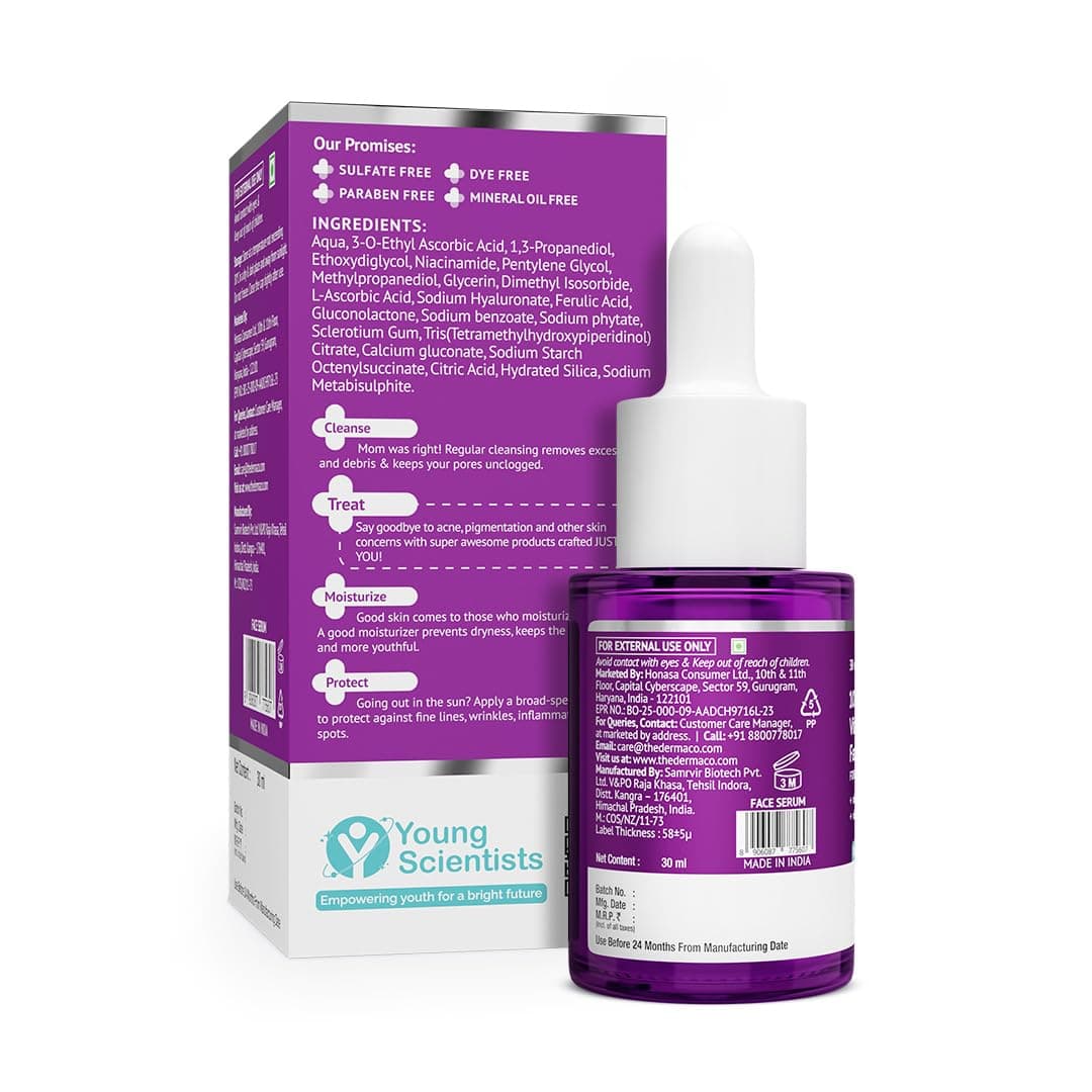 No Brand The Derma Co 10% Advanced Vitamin C Face Serum with 5% Niacinamide 30ml | Dark Spot & Pigmentation Serum daily… — image 1 of 9