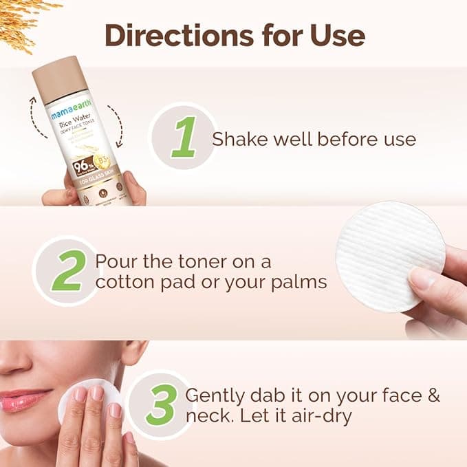 Mamaearth Mamaearth Rice Water Dewy Face Toner 150ml | Hydrating & Brightening Toner with Rice Water, Niacinamide & Aloe… — thumbnail 2 of 5