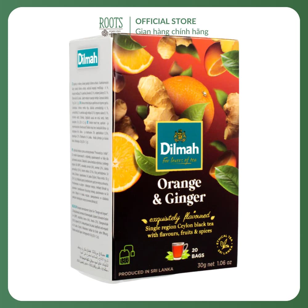 Dilmah Dilmah Orange & Ginger Flavoured Tea – 20 Tea Bags | Premium Ceylon Herbal Tea daily essentials & lifestyle — thumbnail 3 of 5