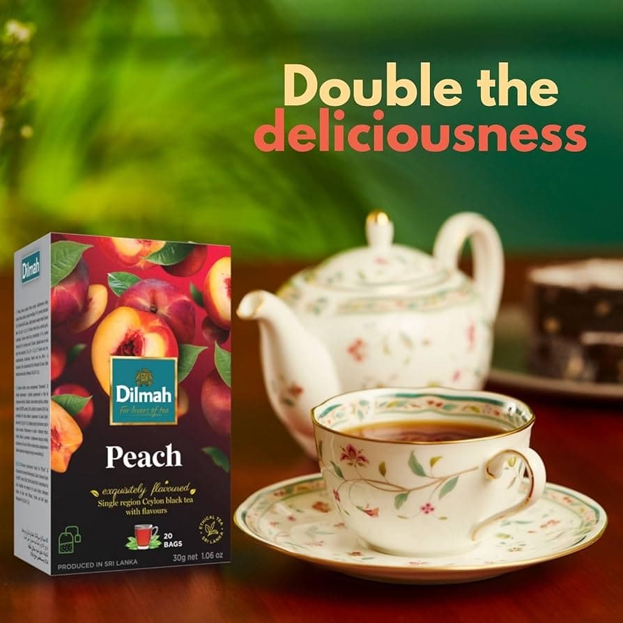 Dilmah Dilmah Premium Green Tea with Peach | 20 Tea Bags | Refreshing Flavored Green Tea daily essentials & lifestyle — thumbnail 4 of 5