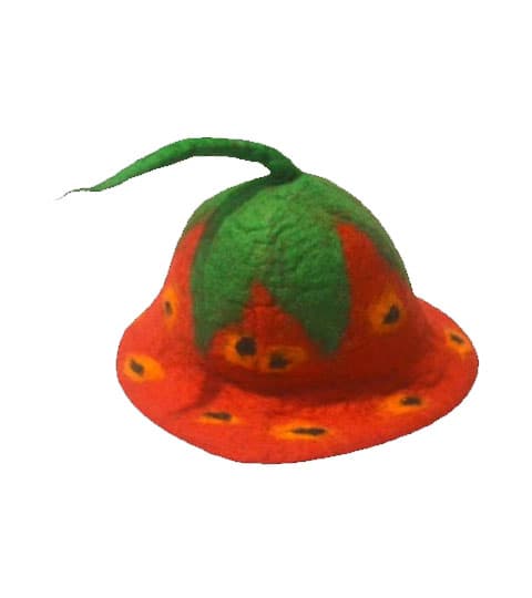 Mithila Handmade Felt Strawberry Hat for Kids & Costume Wear