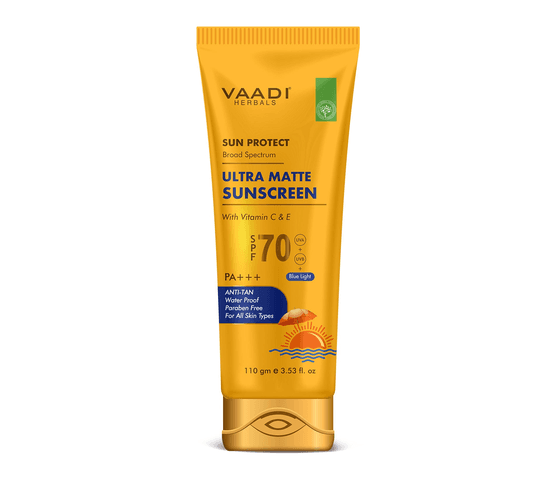 Vaadi Organics - Ultra Matte Sunscreen SPF 70 With Vitamin C & E (110 gms) - VH0705