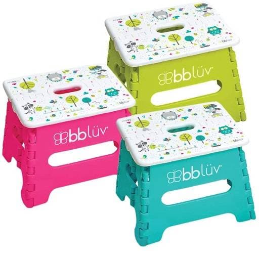 BBluv Step Folding Step Stool B0114 for Kids | Portable Foldable Toddler Step Stool