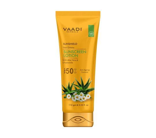 Vaadi Organics - Sunscreen Lotion SPF-50 with Aloe Vera & Chamomile (110 ml) - VH0489