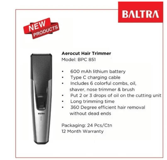 Baltra Baltra Aerocut Hair Trimmer BPC 851 – Rechargeable Precision Grooming Trimmer daily essentials & lifestyle