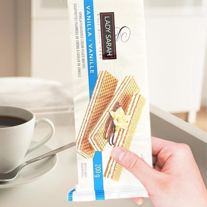 Lady Sarah Lady Sarah Cream Filled Vanilla Wafer 200g | Crispy Vanilla Wafer Biscuits daily essentials & lifestyle — thumbnail 4 of 6