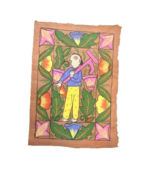 Mithila Handmade Mithila Design Painting – Traditional Nepali Wall Art Decor