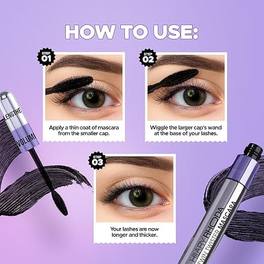 HILARY RHODA Hilary Rhoda Twin Twister Mascara | 2-in-1 Volume & Length Mascara daily essentials & lifestyle — thumbnail 4 of 6